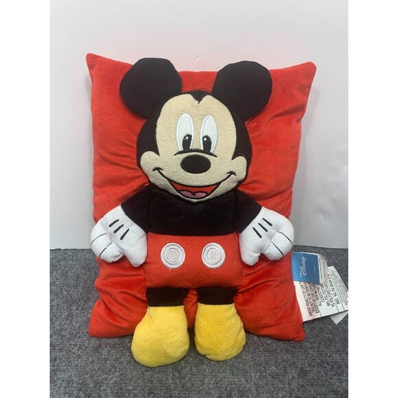 Mickey Mouse 3D Plush Pillow Stuffed So Soft & Cuddly 14" x 11" Disney Junior - Picture 2 of 5